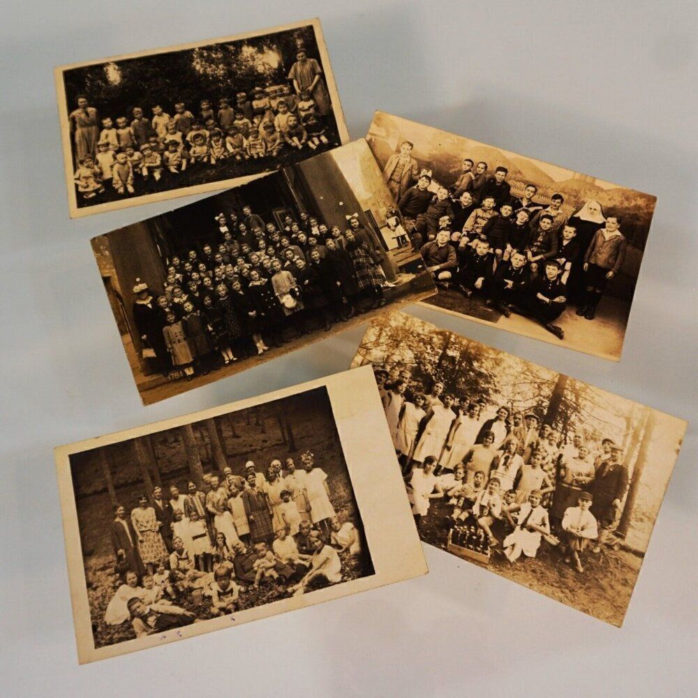 5 Vintage 1920s - 1930s School Class Photographs Germany